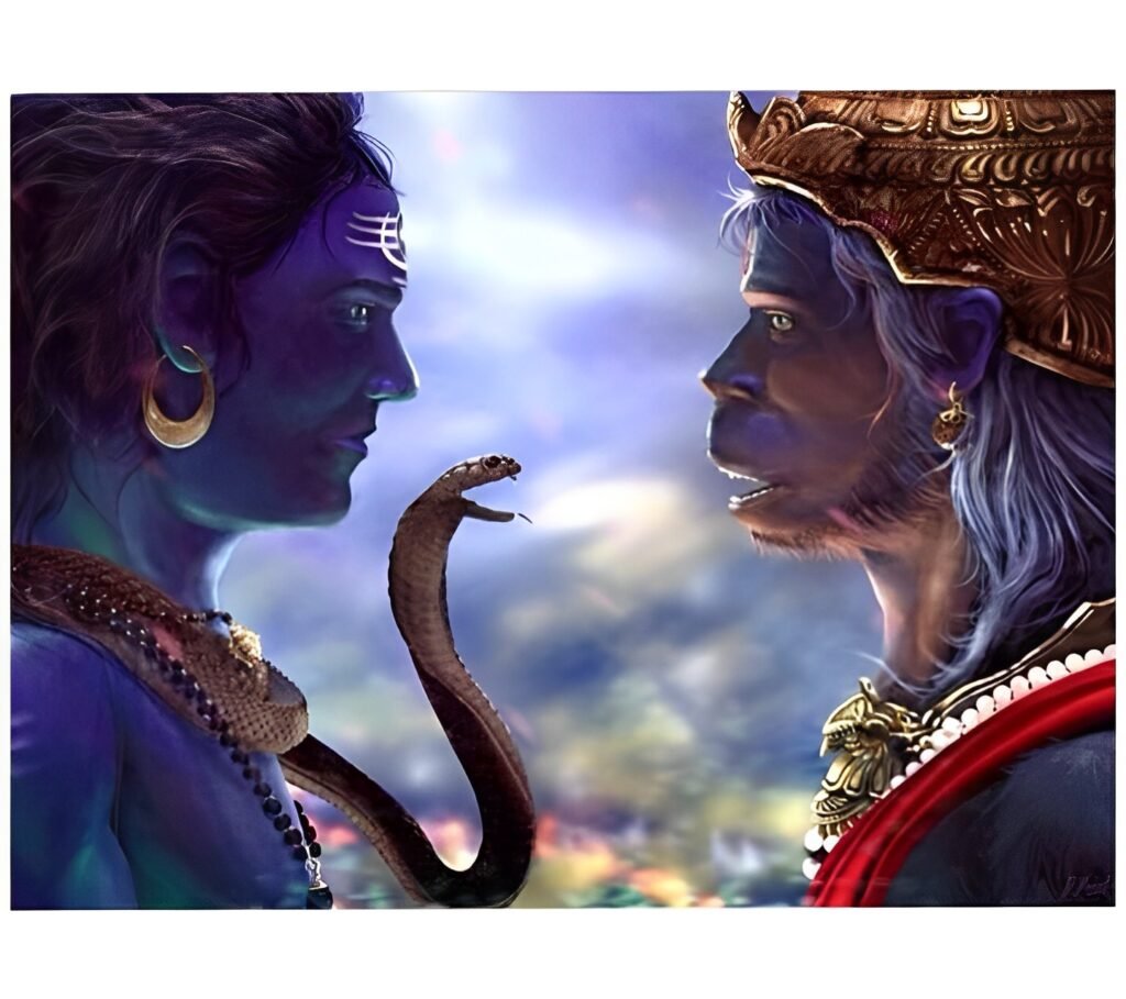 lord hanuman and lord shiva
